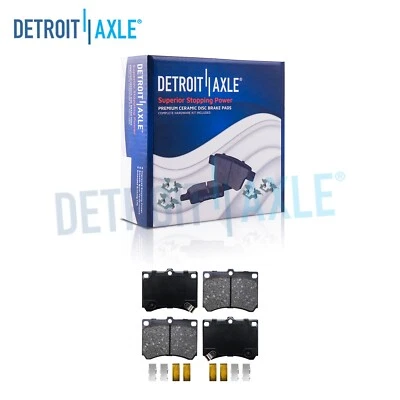Front Ceramic Brake Pads with Hardware for Ford Escort Mazda MX-3 Protégé Tracer - Image 1 of 4