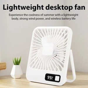 USB Akku Ventilator Einstellbarer Tischventilator Leiser Aufhängbarer Ventilator - Bild 1 von 8
