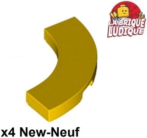 Lego 4X Piastre Rotonde Liscia Angolo Macaroni 3X3 Giallo 79393 NUOVO - Picture 1 of 1