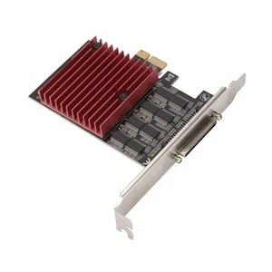 Expansion Card Pcie To 8 Port Pci Express X1 To Db9 Com Rs232 Convertor Fo SPC - Afbeelding 1 van 12