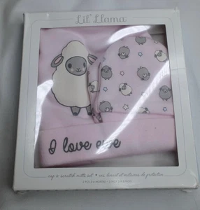 Lil Llama Cap And Scratch Mitts Set 3-6 Months Brand New In Box - Picture 1 of 3