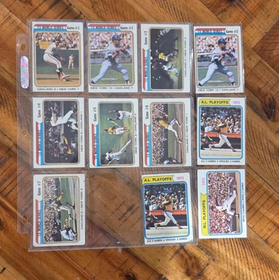 1974 Topps - Serie Mundial 1973 - Juego 2 Willie Mays, Juego 7 Reggie Jackson Foto 1 de 2