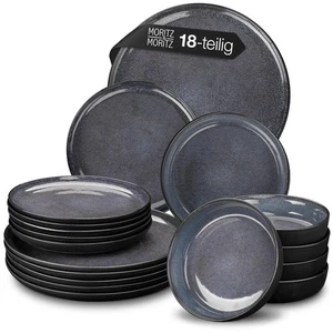 Geschirrset 6 Personen blau - Tafelservice 18 teilig - Geschirr Set - Bild 1 von 8