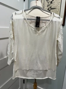 Free People Romantics Line 3/4 Arm Stickerei & Applikation Top Gr. XS - Bild 1 von 6