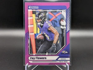 2024 Panini Donruss ZAY FLOWERS #278 Purple Press Proof Baltimore Ravens - Bild 1 von 2