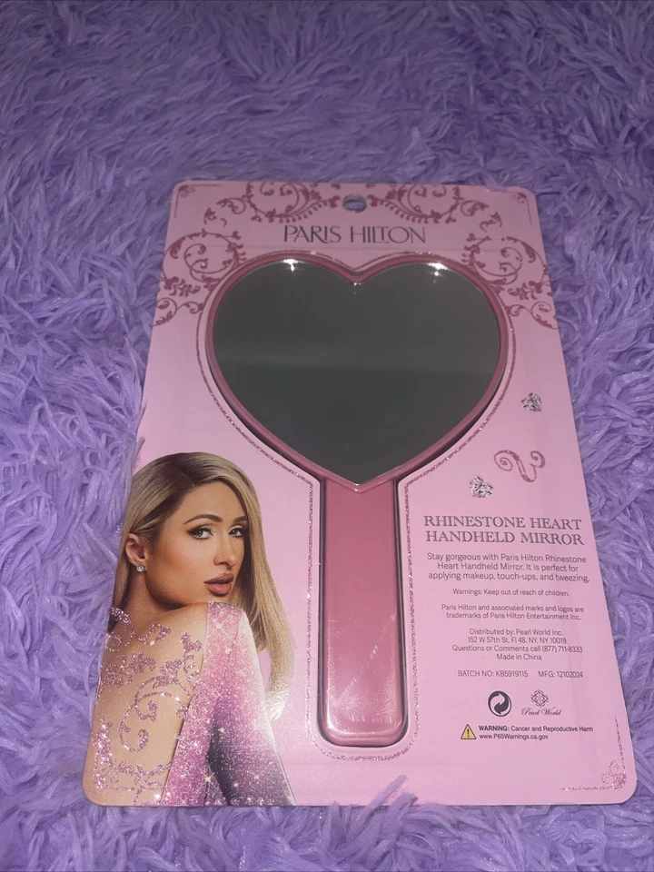 Espejo de mano Paris Hilton corazón estrás NUEVO  Foto 1 de 2