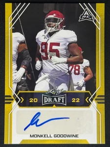 MONKELL GOODWINE 2022 Leaf Draft Gold Rookie RC Auto #BA-MG2 | South Carolina - Picture 1 of 2