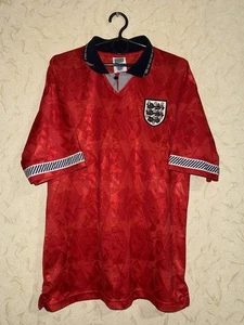 Seltene England Fußballnationalmannschaft 1990-1993 Retro Replica Größe L Herren rot - Bild 1 von 6