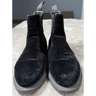 Женские бархатные ботинки-слипоны Dr. Martens модель Flora Chelsea размер 6 цвет Fairy Goth - Изображение 1 из 4