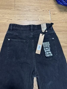 Ksubi Jeans Damen 28 Denim Hose Playback Super High Rise Relaxed Schwarz Neu mit Etikett - Bild 1 von 11