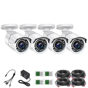 4 Pack 2MP 1080p HD-TVI Home Security Camera Outdoor Indoor 1920TVL, 36PCS LE... - Picture 1 of 9