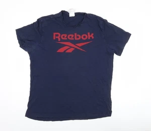 Reebok Herren T-Shirt blau Large Sport Grafik Logo Rundhalsausschnitt - Bild 1 von 12