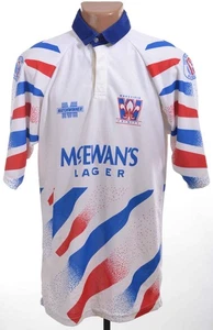 RUGBY LEAGUE WAKEFIELD TRINITY WILDCATS 1990'S HOME SHIRT MATCHWINNER SIZE 42/44 - Bild 1 von 11