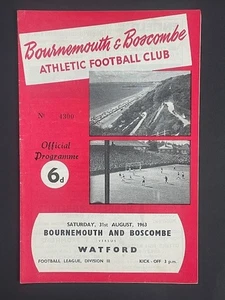 1963/64 BOURNEMOUTH V WATFORD 31-08-1963 DIVISION 3 - Picture 1 of 1