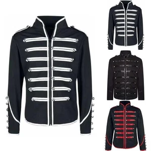 Mens Retro Gothic Jacket Frock Coat Steampunk Victorian Morning Steampunk Top - Picture 1 of 17