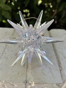 Acrylic Clear Star Christmas Ornament Set Of 2 - Picture 1 of 3