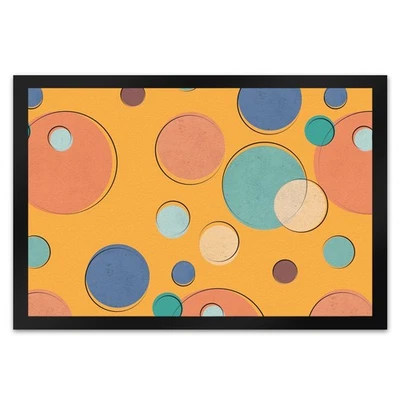 Bunte Kreise Design Fußmatte mit schönem buntem Muster - Bild 1 von 4