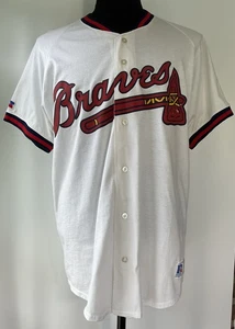 Vintage Russell Athletic Atlanta Braves Greg Maddox Jersey Size XL - Picture 1 of 9