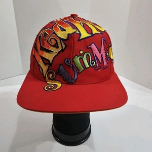 Vintage seltene Coca Cola rot heiß Sommer Allover-Druck großes Logo Kappe Mütze Druckknopflasche gebraucht, in einwandfreiem Zustand - Bild 1 von 11
