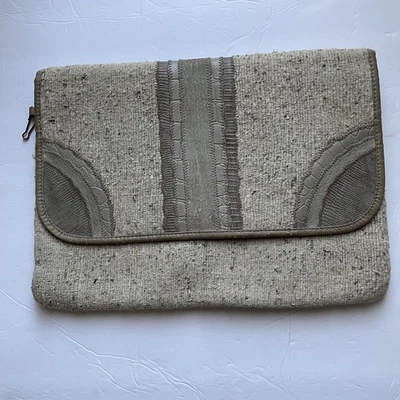 Bolso de Mano Grande Vintage Bagland Tapiz Texturizado Taupe Foto 1 de 4