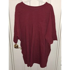 T-shirt uomo King Size rossa 3X con tasca frontale - Foto 1 di 5
