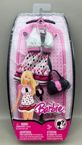 Vêtements Barbie Mattel N4862 N4868 2008 veste robe sac à main chaussures rose blanc - Photo 1/7