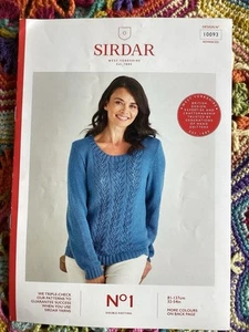 Ladies Sirdar Dk Sweater Knitting Pattern. Used 10093 - Picture 1 of 1