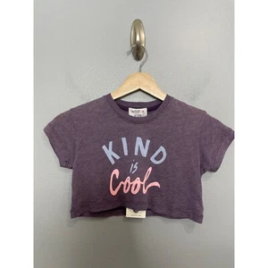 NWT WILDFOX Kids Cropped Kind Is Cool Tee NEW Kids Girls Size XS 4 5 ACtivewear - Picture 1 of 5