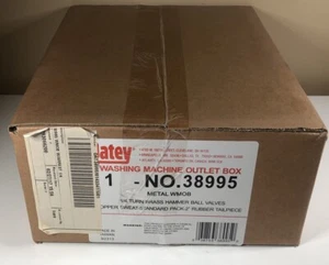 OATEY No 38995 WASHING MACHINE OUTLET BOX 1/4 Turn Brass Copper Sweat NEW - Picture 1 of 4