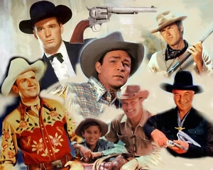 TV Cowboy Legend Of The Old West Oil Painting 16 x 20 Poster - Picture 1 of 1