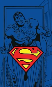 DC Comics Superman Logo Handtuch 30 x 50 cm 100% BAUMWOLLE Gesichtstuch - Bild 1 von 1