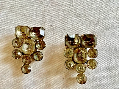 Pinzas para zapatos decorativas vintage pedrería blancas y grises años 20 Foto 1 de 3