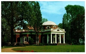 Vintage Unposted Postcard Monticello Charlottesville Virginia - Picture 1 of 2