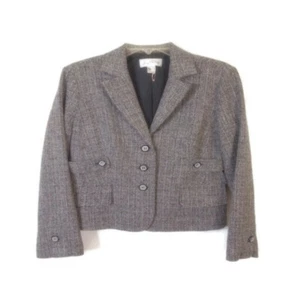 Joseph Ribkoff Gray Tweed Blazer Suit Jacket Women's Size 12 - Picture 1 of 4