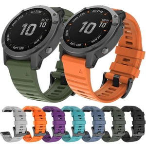 Quickfit Silicone Sport Band Strap For Garmin Fenix 7 7X 6 6X Epix Pro 5X Plus - Picture 1 of 31
