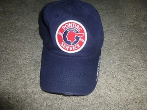 Vintage Pontiac Authorized Service Since 1926 Strap Back Blue Hat Cap Bio-Domes - Picture 1 of 15