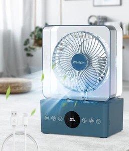 Portable Air Conditioners Cooling Fan with 3600mah battery, Quiet with 3 Speeds, - Picture 1 of 4