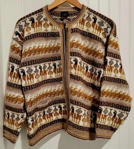 Cardigan pull femme alpaga fermeture éclair intégrale rescan 100% taille grandes poches - Photo 1/3