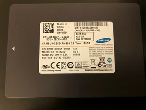 X4W7P Samsung 128GB SATA III Internal 2.5" SSD MZ7TE128HMGR 0X4W7P - Picture 1 of 2