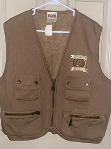 Rah! Mens Brown Hunting,Fishing Vest North Carolina Tar Heels Size Large - Picture 1 of 6