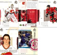 2004-05 UD Upper Deck SP Authentic Calgary Flames Regular Team Set (5)