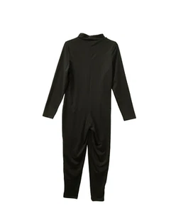 Womens Unitard Full Bodysuit Costume Cos Plat Dance Black Stretch Knit Black - Picture 1 of 11