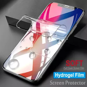 2PCS Hydrogel Screen Protector For iPhone 15 14 13 12/11/8/+/X/XS Max/XR Pro Max - Picture 1 of 12