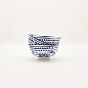 Cucina Tavolo By Coastline Imports Blue And White Fine Chinese Porcelain Bowls 3 - Picture 1 of 3