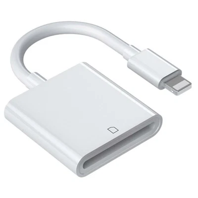 SD Card Adapter Camera Reader for iPad iPhone 6 6S 7 8 Plus 11 12 Pro X Xs Max - Image 1 of 4