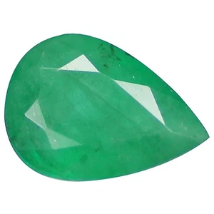 0.54 Ct Lovely Perfect Pear 6.9 x 4.9 MM Green Colombia Natural Emerald - Picture 1 of 4
