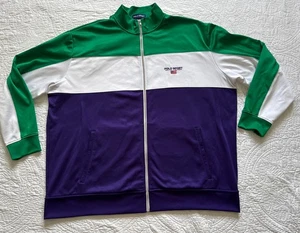 Polo Sport Ralph Lauren Men’s Green Purple USA Flag Track Jacket Size 4XLT READ - Picture 1 of 13