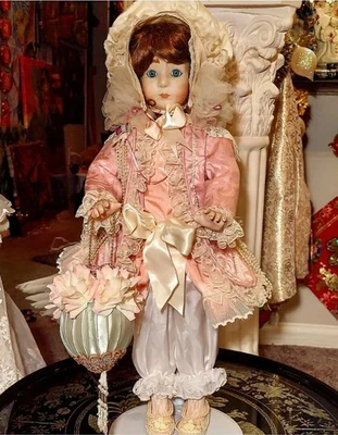 Muñeca niño victoriana Francine Cee reproducción antigua BruJne 22" toda porcelana Foto 1 de 4