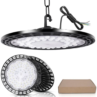 SUNYDEAL 100W-800W LED High Bay Light Low Bay UFO Warehouse Garage Industrial Lamp