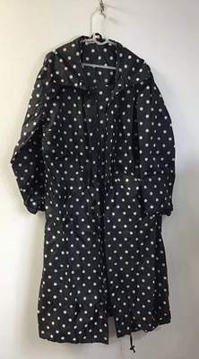 Abrigo de lluvia a lunares empacable negro/blanco para mujer XL 🤍 Foto 1 de 4
